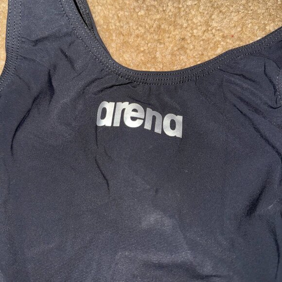 WOMENS SWIMMING TECH SUIT SIZE 26 FINA APPROVED BLACK - Picture 2 of 3